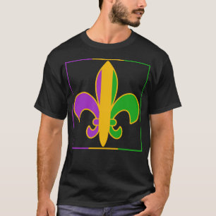 Camisa Mardi Gras Fleur De Lis, Mardi Gras Engraça