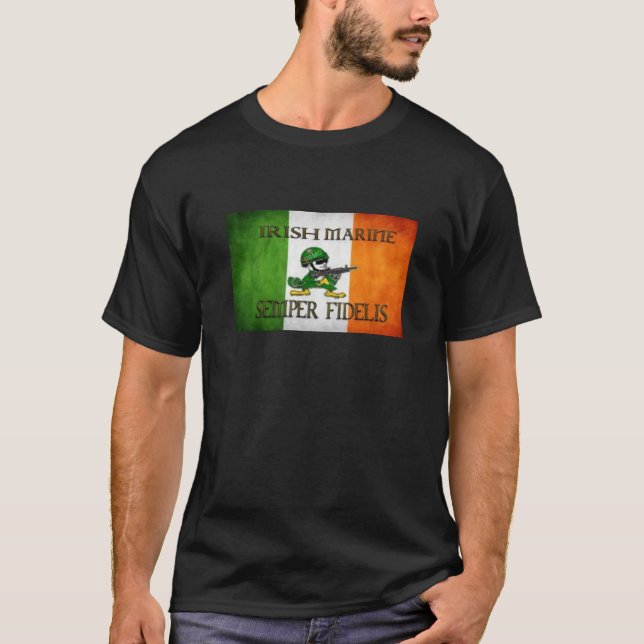 CAMISA marinha irlandesa de Semper Fidelis T (Frente)