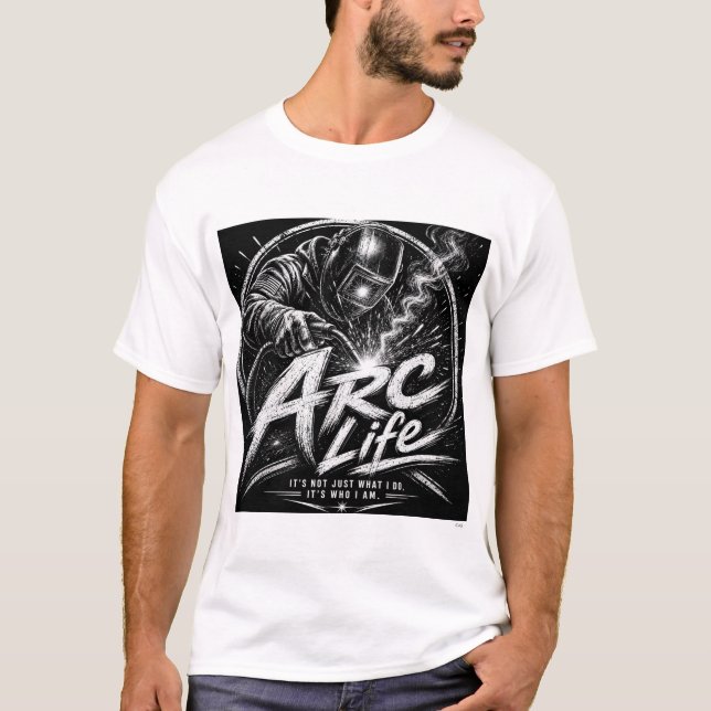 Camisa masculina Arc Life - Preto e Branco (Frente)