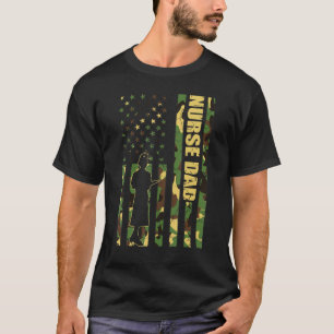 Camisa Masculina Bandeira Americana Camuflagem Enf