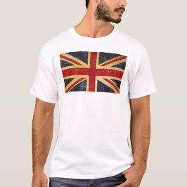 Camisa masculina branca vintage com a bandeira do