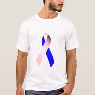 Camisa masculina da fita de câncer de mama