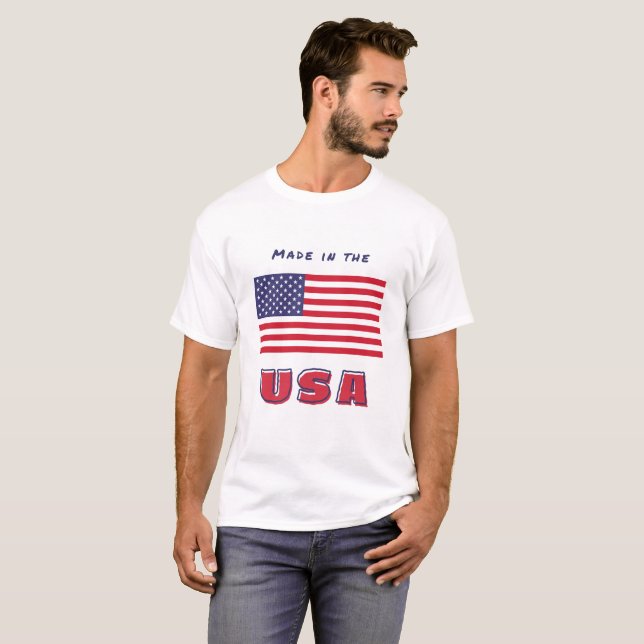 Camisa masculina de bandeira dos EUA (Frente Completa)