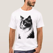 Camisa masculina de gato Ragdoll