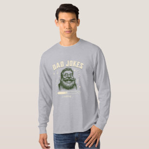 Camisa masculina de manga longa "Piadas ruins" com