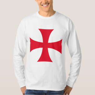 Camisa masculina de manga longa Templar Cross Crus