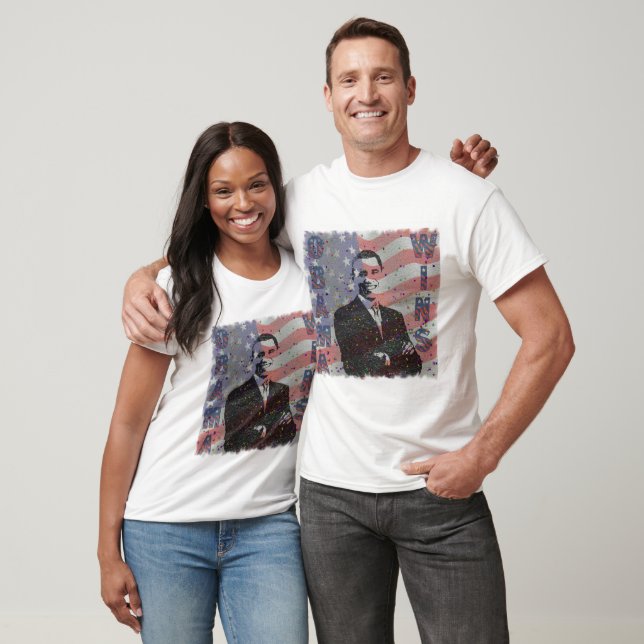 Camisa masculina de manga longa vintage Obama Wins (Unissex)