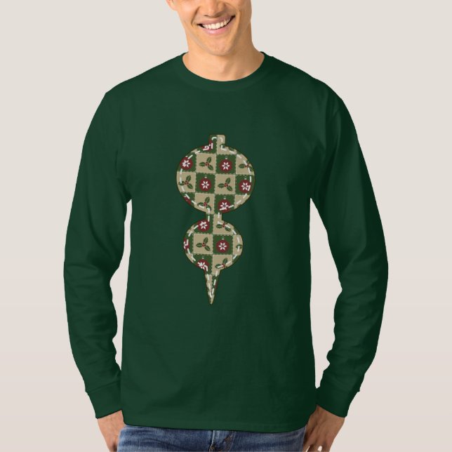 Camisa masculina de Quilt de Natal (Frente)