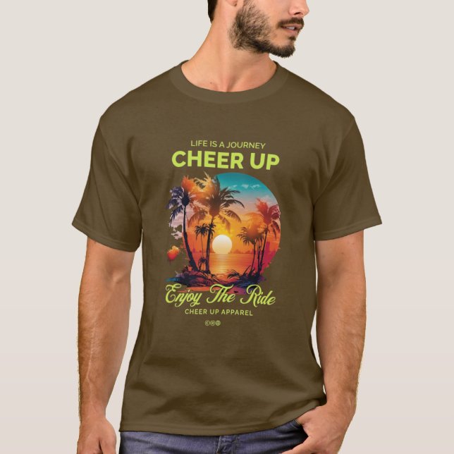 CAMISA MASCULINA DE VIAGEM PELA VIDA ALEGRAR  (Frente)