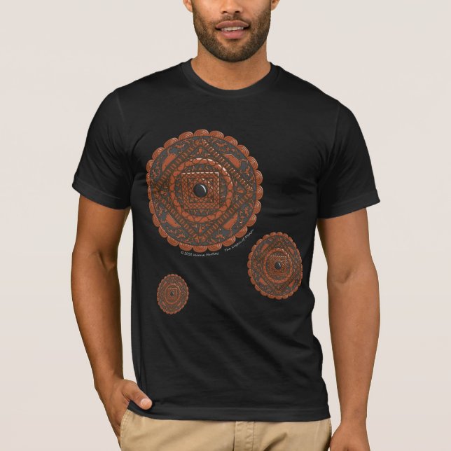 Camisa masculina Leo Mandala escura (Frente)