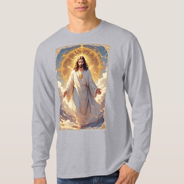 Camisa masculina manga longa Jessus Ascende (Frente)