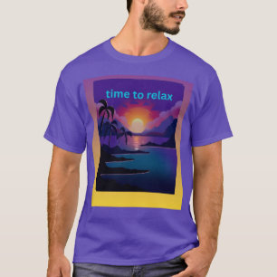 Camisa Masculina Palmeiras do Entardecer na Praia