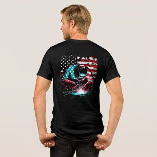 Camisa Masculina Patriot USA Flag Welder Striking 