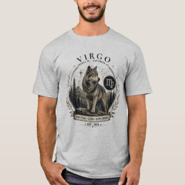 Camisa masculina Virgo Lobo Zodíaco