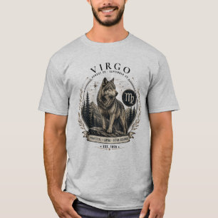 Camisa masculina Virgo Lobo Zodíaco