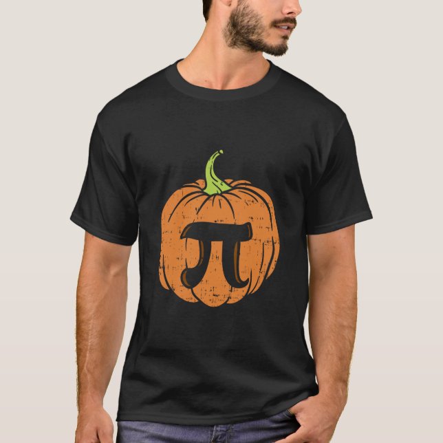 Camisa Matemática do Abóbora Pi Dia das Bruxas Dia (Frente)