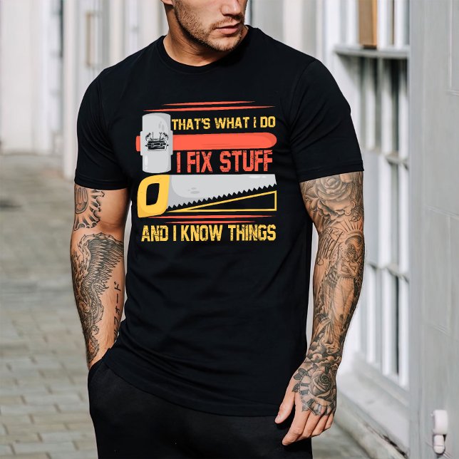 Camisa Mecânica de Engenheiro, Eu conserto coisas, (Criador carregado)