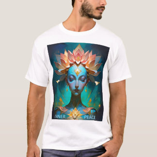 CAMISA MEDITAÇÃO LÓTUS DEUSA ARTE ESPIRITUAL