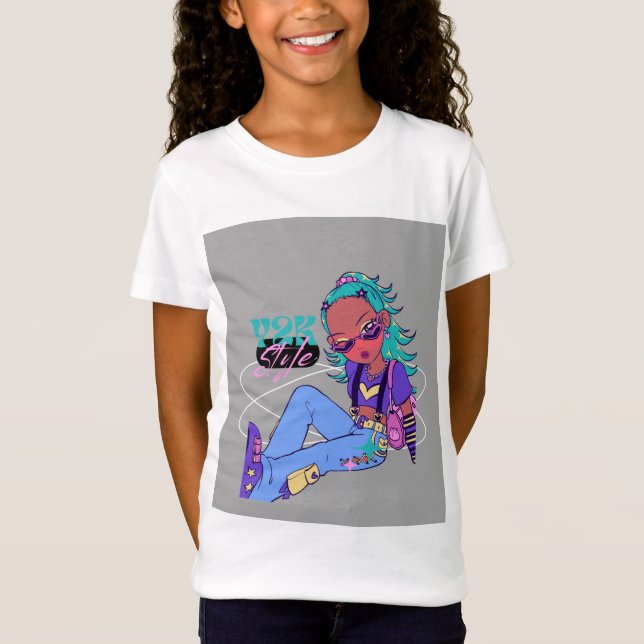 camisa meia manga para menina (Frente)