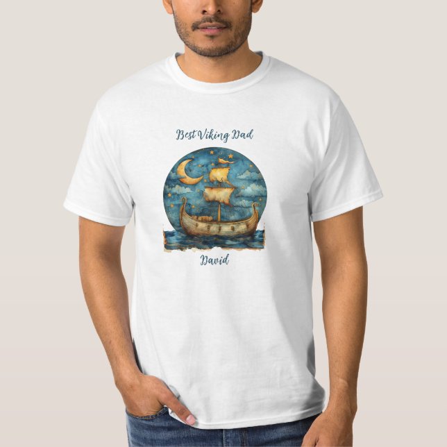 Camisa Melhor Pai Viking tShirt Presente Pai (Frente)