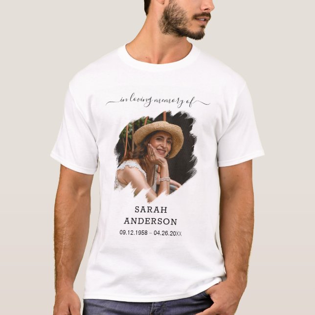 Camisa Memorial Personalizada com Foto Nome Datas  (Frente)