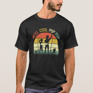 Camisa Mens Reel Cool Pop Pop Fishing Dia dos Pais