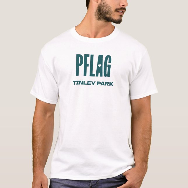 Camisa Mens/Unisex PFLAG Tinley Park (Frente)