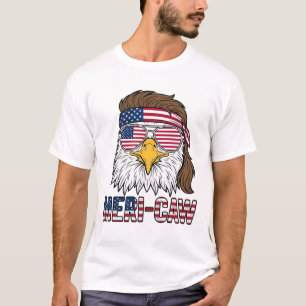 Camisa Meri-Caw Águia Patriótica Gravura Vintage_1