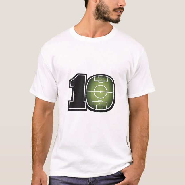 Camisa Minimalista Campo de Futebol Número 10 (Frente)
