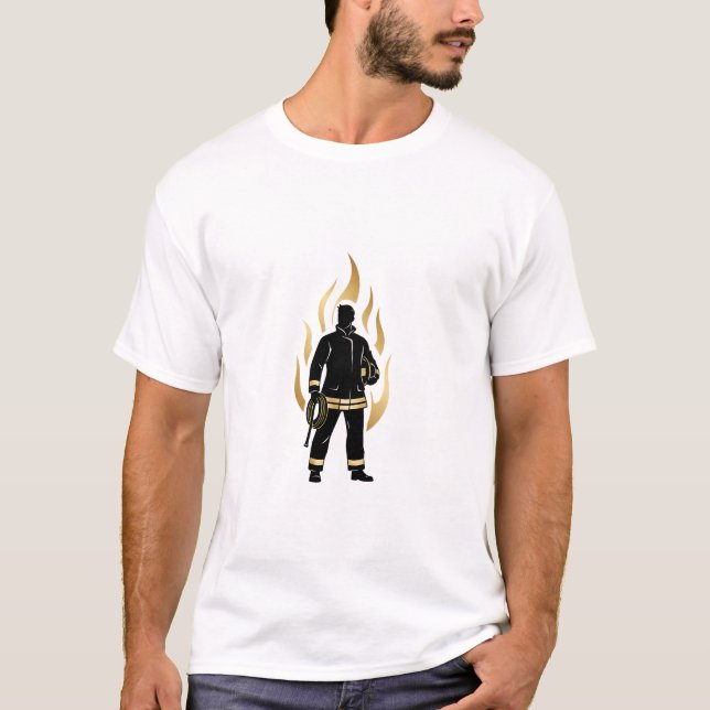 Camisa Minimalista de Bombeiro Presente para Homem (Frente)