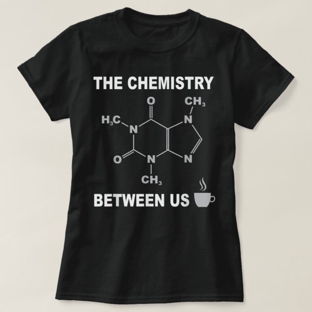 Camisa Molécula De Cafeína CoffeeCaffeine Com Dize (Frente do Design)