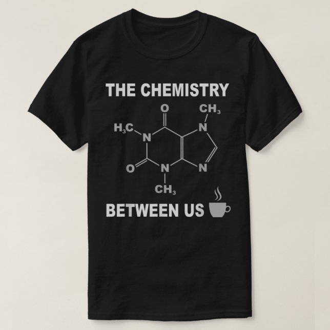 Camisa Molécula De Cafeína CoffeeCaffeine Com Dize (Frente do Design)