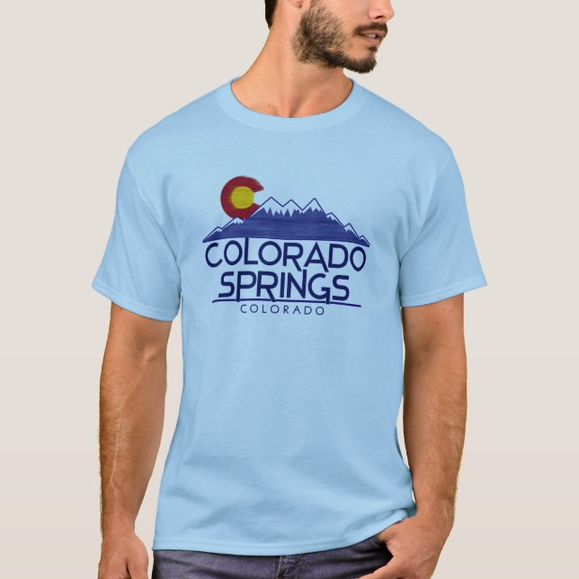 camisa montanhas de madeira Colorado Springs (Frente)