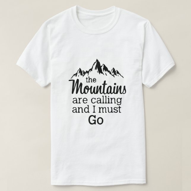Camisa Montanhas Estão Chamando (Frente do Design)