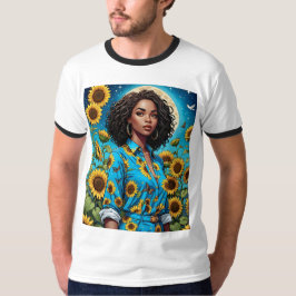 Camisa Moonlit Sunflower Field