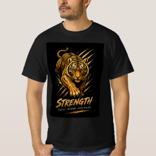 Camisa Motivacional de Força do Tigre 🐯