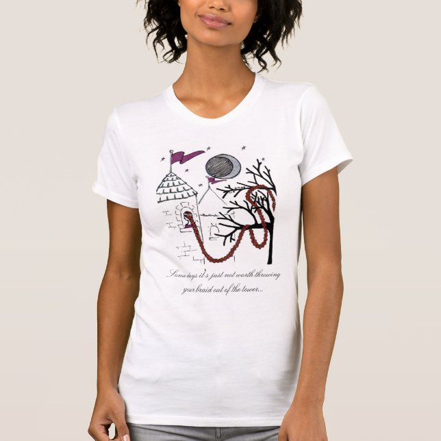 Camisa muito má do dia do cabelo de Rapunzel (Frente)