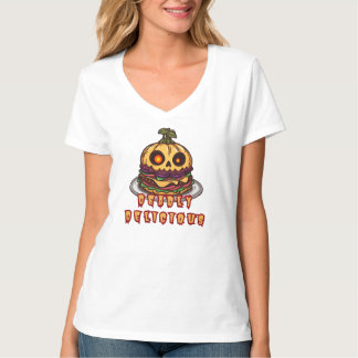 Camisa mulher Halloween Pumpkin Burger