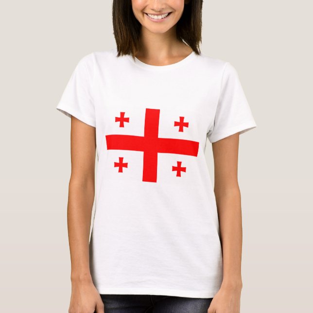 Camisa Mulheres com Bandeira da Geórgia (Frente)