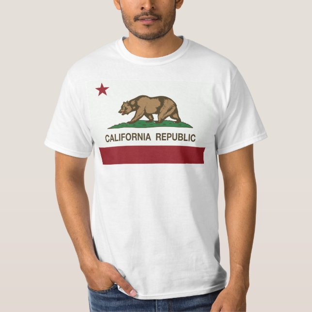 Camisa na moda do urso da república de Califórnia (Frente)