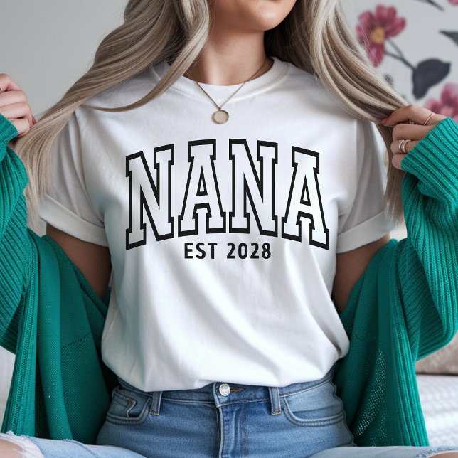 Camisa Nana, Camisa Avó Bloco Universitário Minima (Nana shirt, Grandma shirt, Gigi shirt, custom grandma gift, personalized Nana sweatshirt, )