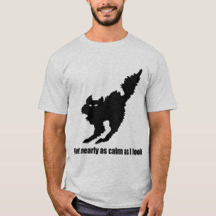 Camisa não tão calma do gato