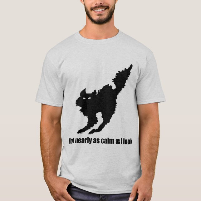 Camisa não tão calma do gato (Frente)
