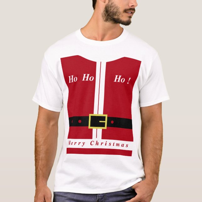 Camisa Natal Engraçado Design do Papai Noel Engraç (Frente)