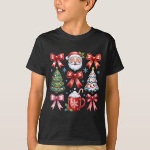 Camisa Natal Retro Coquette Laço Papai Noel