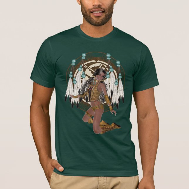 Camisa Nativa da Princesa Americana e Cavalo (Frente)