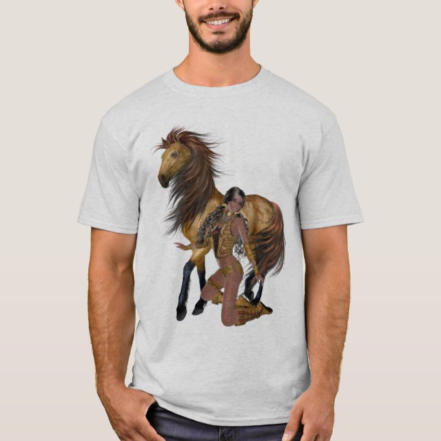 Camisa Nativa da Princesa Americana e Cavalo (Frente)