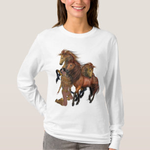 Camisa Nativa da Princesa Americana e Estalhões