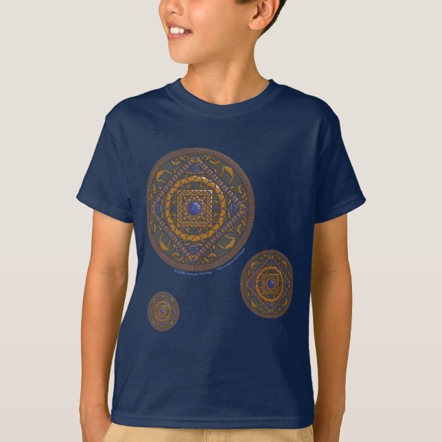 Camisa Negra Bebê e Libra Mandala (Frente)
