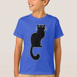 Camisa Negra de Gato Negra de Camisa Orgânica de G